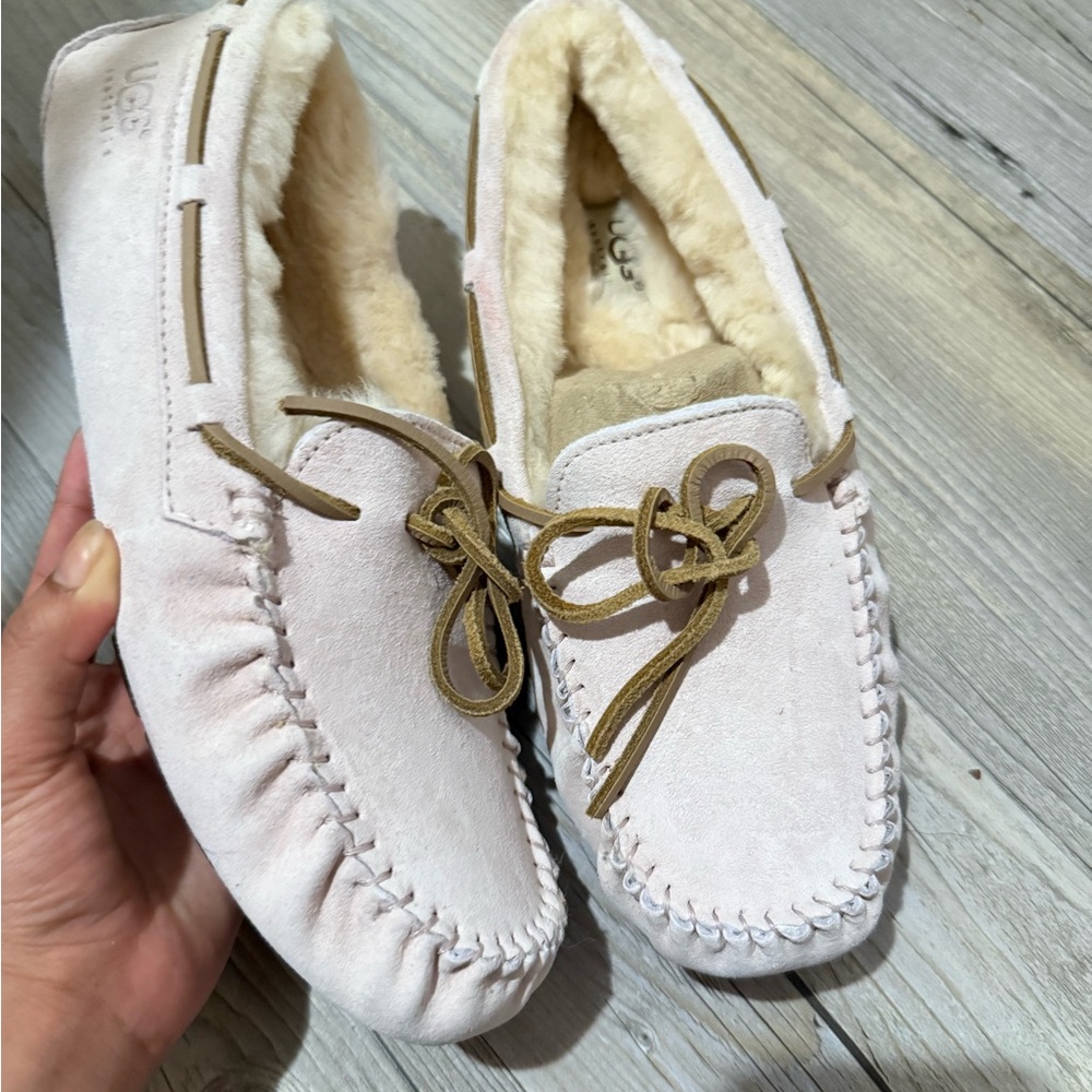 Baby pink UGG slippers